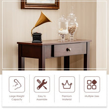 Load image into Gallery viewer, Small Space Console Table with Drawer for Living Room Bathroom Hallway-Espresso