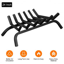 Load image into Gallery viewer, 24" Iron Fireplace Log Grate Firewood Burning Rack