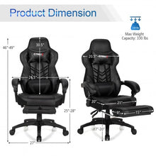 Load image into Gallery viewer, Adjustable Gaming Chair with Footrest for Home Office-Black