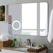 Load image into Gallery viewer, LED Touch Button Wall-Mounted Makeup Mirror w/ Clock