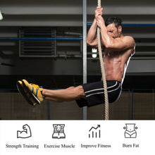 Load image into Gallery viewer, 1.5 inch Gym Fitness Training Grips Strength Climbing Rope-18'