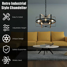 Load image into Gallery viewer, 5-Light Metal Drum Shape Industrial Pendant Light