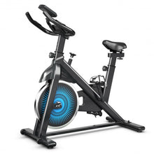 Load image into Gallery viewer, Indoor Silent Belt Drive Adjustable Resistance Cycling Stationary Bike-Blue