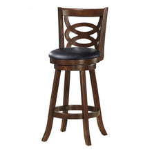 Load image into Gallery viewer, Counter Height Upholstered Espresso Swivel Dining Chair-29"