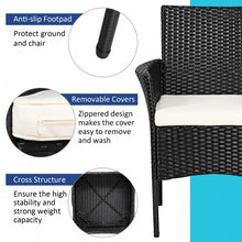 Load image into Gallery viewer, 2 pieces Patio Wicker Chairs with Cozy Seat Cushions