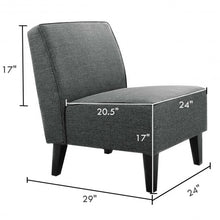 Load image into Gallery viewer, Contemporary Decor Solid Armless Accent Chair-Gray