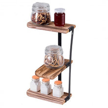 Load image into Gallery viewer, Wall Corner Shelves 3-Tier Rustic Wood Floating Storage Shelves