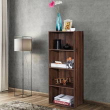 Load image into Gallery viewer, 4 Tier Open Shelf Storage Display Cabinet-Walnut