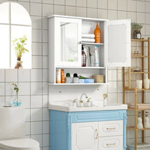 Load image into Gallery viewer, Bathroom Wall Mount Mirror Cabinet Organizer-White