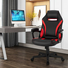 Load image into Gallery viewer, High Back Swivel Gaming Chair with Adjustable Height for Home and Office