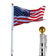 Load image into Gallery viewer, 25 ft Sectional Telescoping Flagpole Kit with an American Flag