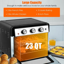 Load image into Gallery viewer, 23 QT 6-in-1 Air Fryer Toaster Oven with 9 Accessories