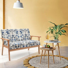 Load image into Gallery viewer, Modern Fabric Loveseat Sofa Couch Upholstered 2-Seat Armchair-Dark Blue