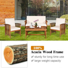 Load image into Gallery viewer, 4PCS Patio Solid Wood Furniture Set-Wood
