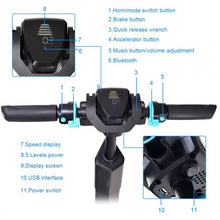 Load image into Gallery viewer, LED Bluetooth Folding Electric Scooter with Removable Seat