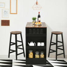 Load image into Gallery viewer, 3 Pieces Bar Table Set with Storage