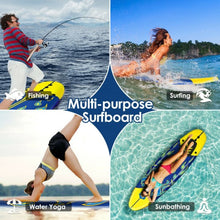 Load image into Gallery viewer, 6' Surf Foamie Boards Surfing Beach Surfboard-Yellow