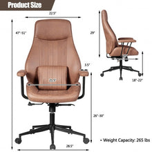 Load image into Gallery viewer, Adjustable Ergonomic High Back Office Chair with Lumbar Support-Deep Brown
