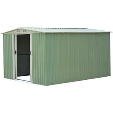 Load image into Gallery viewer, Galvanized Steel Garden Storage Shed Tool House-Green