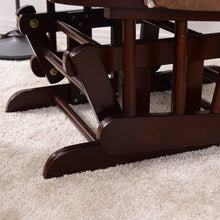 Load image into Gallery viewer, Adjustable Backrest Baby Nursery Rocking Chair & Ottoman Set-Brown