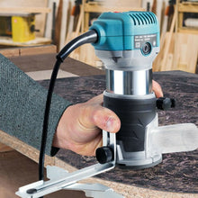 Load image into Gallery viewer, 1.25HP Palm Router Kit Variable Speed Woodworking with Dusthood
