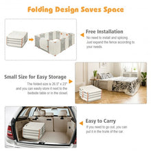 Load image into Gallery viewer, 16 Panel Activity Safety Baby Playpen w/ Lock Door-Beige