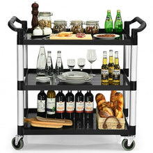 Load image into Gallery viewer, 3-Shelf Utility Service Cart Aluminum Frame 490lbs Capacity with Casters