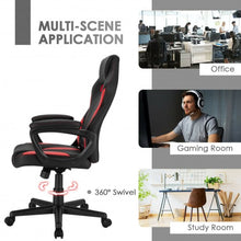 Load image into Gallery viewer, High Back Swivel Gaming Chair with Adjustable Height for Home and Office