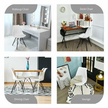 Load image into Gallery viewer, Set of 2 Mid Century Modern Side Chairs with PU Seat-White