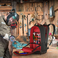 Load image into Gallery viewer, Tool Backpack Heavy Duty Jobsite Tool Bag 26 Pockets