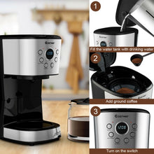 Load image into Gallery viewer, 12-cup LCD Display Programmable Coffee Maker Brew Machine