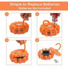 Load image into Gallery viewer, 6 Pack LED Road Flares Emergency Roadside Disc Safety Light