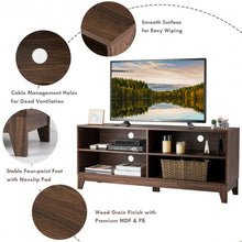 Load image into Gallery viewer, 58" Modern Entertainment Media Center Wood TV Stand-Walnut