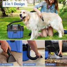 Load image into Gallery viewer, 18V Wet Dry Vacuum 2.7 Gal 4 Peak HP Cordless Shop Vac 2.0 AH Battery-Blue