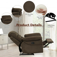 Load image into Gallery viewer, Manual Reclining Single Sofa with Footrest-Brown