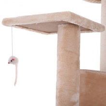 Load image into Gallery viewer, Cat Tree Condo Furniture Scratch Post Pet House Beige/Navy/Beige Paws-beige