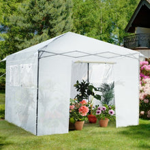 Load image into Gallery viewer, Greenhouse Outdoor Mini Walk-in Plant Portable Garden Greenhouse-White