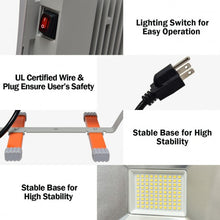 Load image into Gallery viewer, 53W 6000LM Portable Outdoor Flood Light