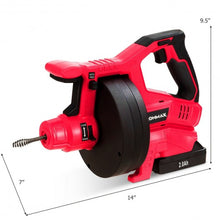 Load image into Gallery viewer, 18V Cordless Plumbing Cleaner Drain Snake Auger Drill