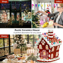 Load image into Gallery viewer, Hand-Painted Ceramic Christmas House with 44 Multicolored Lights