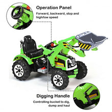 Load image into Gallery viewer, 12 V Battery Powered Kids Ride on Dumper Truck-Green