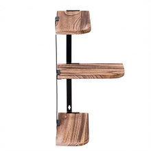 Load image into Gallery viewer, Wall Corner Shelves 3-Tier Rustic Wood Floating Storage Shelves