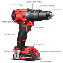 Load image into Gallery viewer, 20V Cordless Brushless Hammer Drill Kit