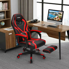 Load image into Gallery viewer, Computer Massage Gaming Recliner Chair with Footrest-Red