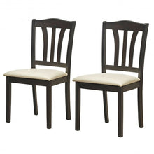 Load image into Gallery viewer, 3 Pieces Dining Set Square Table with 2 Padded Wooden Chairs