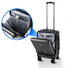 Load image into Gallery viewer, Front Pocket Luggage Business Trolley Suitcase withTSA Locks-Black