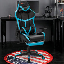 Load image into Gallery viewer, Reclining Racing Chair with Lumbar Support Footrest