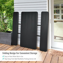 Load image into Gallery viewer, Indoor and Outdoor Folding Picnic Table Bench Set with Wood-like Texture-Black