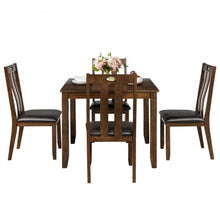 Load image into Gallery viewer, 5-Piece Wood Dining Table Set