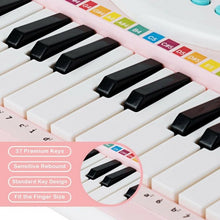 Load image into Gallery viewer, 37-key Kids Electronic Piano Keyboard Playset-Pink